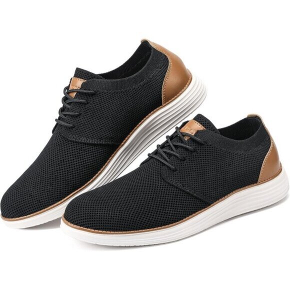 🆕VILOCY Men's Black Fashion Business Comfortable Breathable Dress Sneaker - Picture 8 of 9